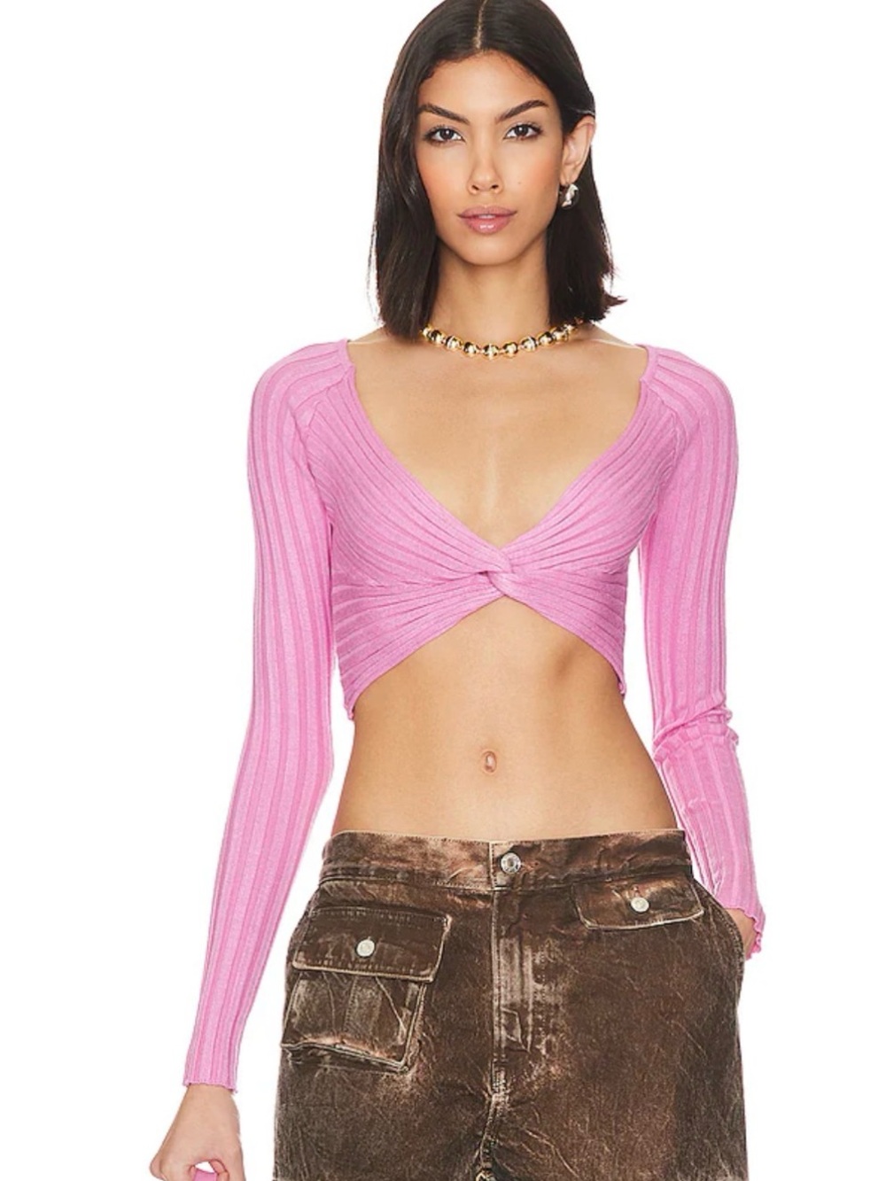 Superdown NWT size M sweater with front twist